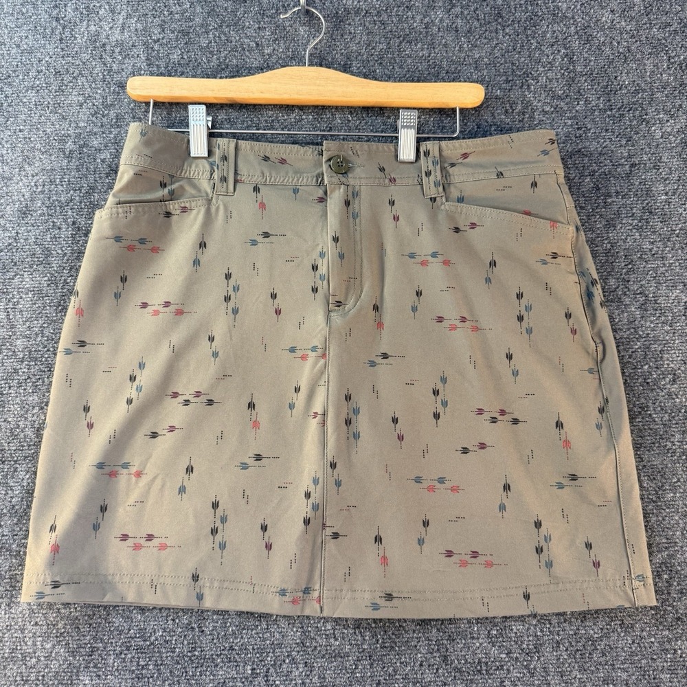 Eddie Bauer Skort Womens‎ 10 Green Adventurer 2.0 Stretch Lined Pockets Hiking